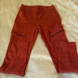 White House Black Market Burnt Orange Skinny Jeans